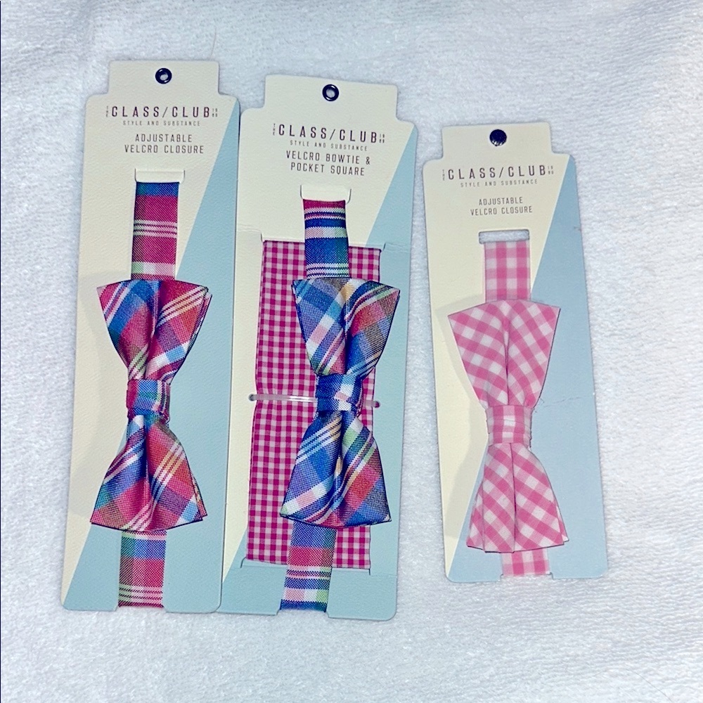 3 Class Club Kids Bow Ties - Multicolor